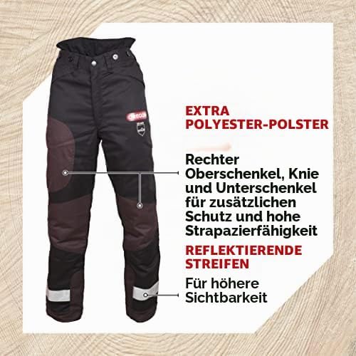 Oregon Yukon+ Typ A Klasse 1 (20 m/s) Schnittschutz-Bundhose Schwarz, PSA Schutzausrüstung, Grösse 2