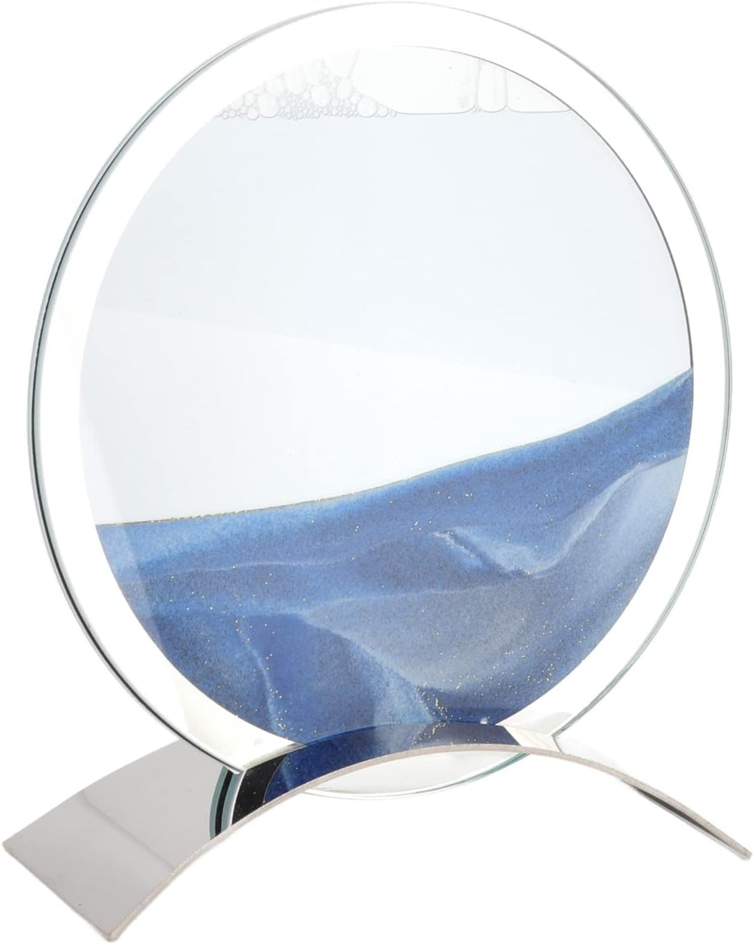 AUNMAS Moving Sand Art Picture Sandscapes, Round Moving Sand Art Frame Sand Art Liquid Motion Stress