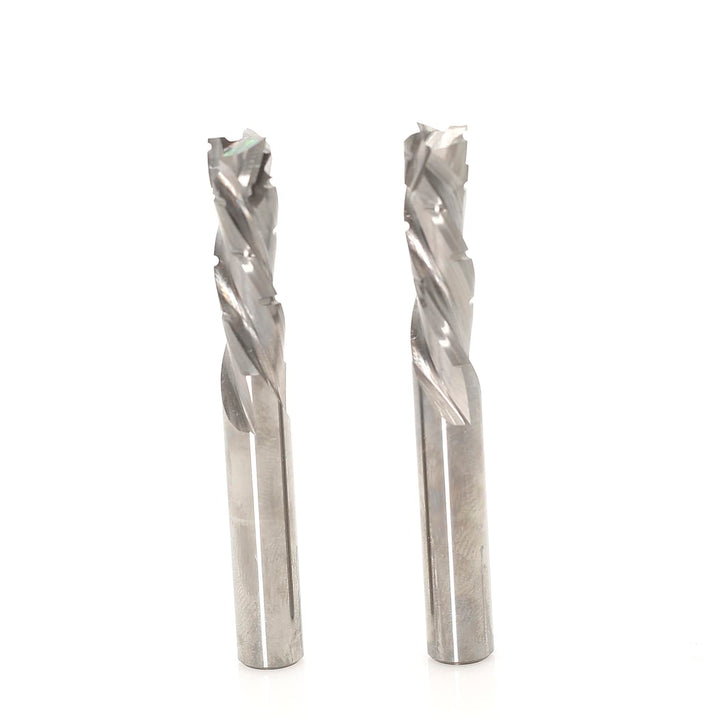 Sinoprotools CNC Spiralnutfräser mit Sägezahn, 8mm Schaft 27mm Schnittlänge Up-Downcut-Schneide, VHM