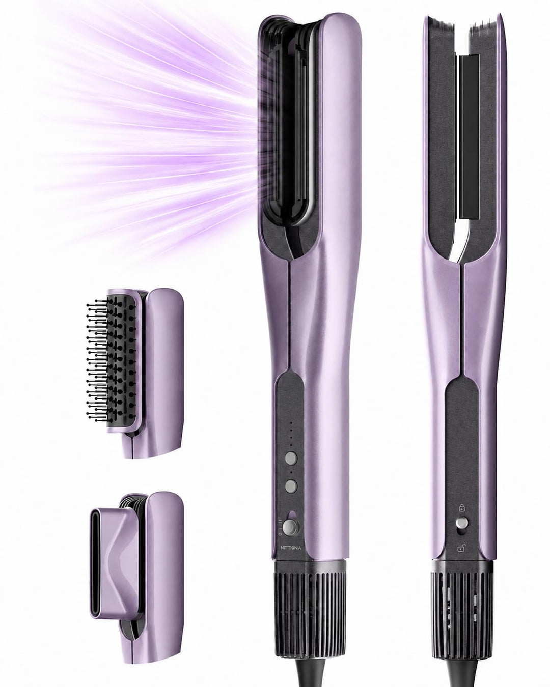 HITTIONA Ionen Air Haarglätter mit Föhn