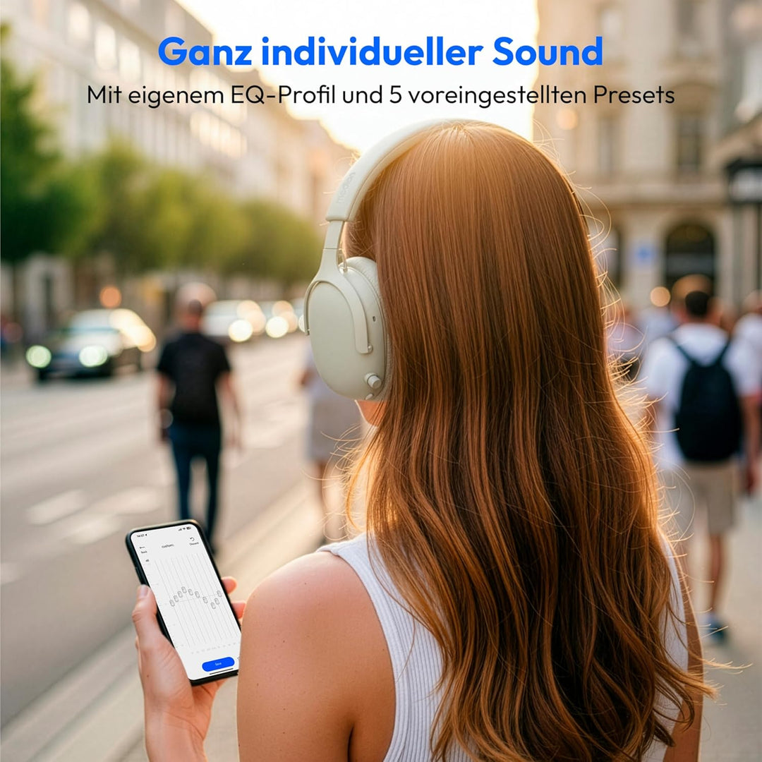 MEDION Over Ear Kopfhörer HX-1 Plus (kabellos, Feed Forward Noise Cancelling, Bluetooth 6.0, Wireles