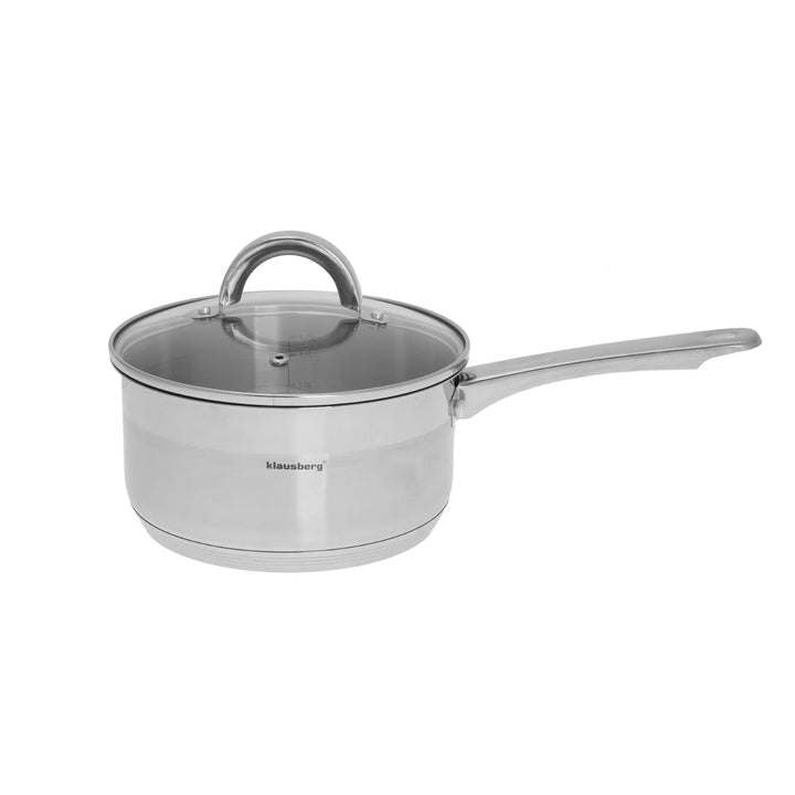 Kochtopf mit Deckel und Griff 0.5 Liter 12cm kb-7131 Edelstahl 0,5 Liter, 0,5 Liter