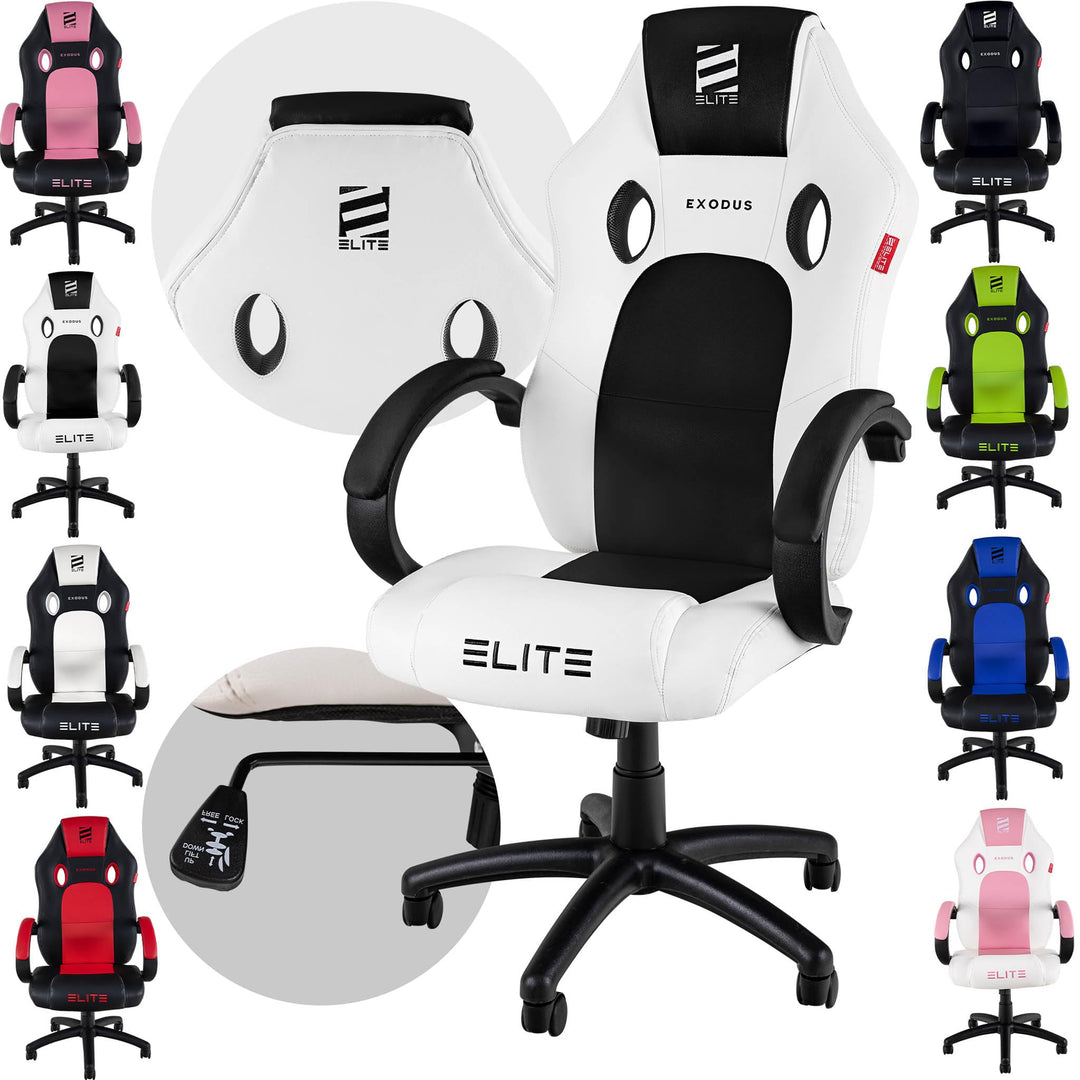 ELITE Gaming Stuhl MG100 Exodus | Ergonomischer Bürostuhl - Schreibtischstuhl - Chefsessel - Sessel
