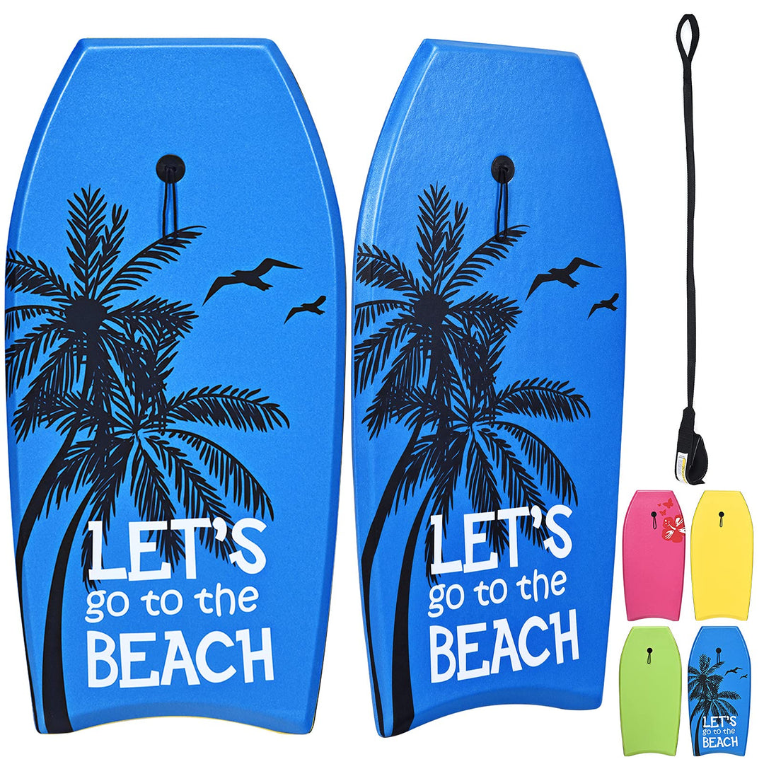 RELAX4LIFE Schwimmbrett tragbar, Schwimmboard mit Halteleine, Rutschfestes Surfbrett für Kinder & Er