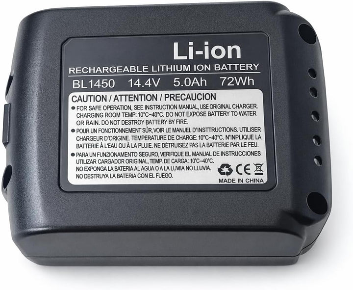 14.4V 5000mAh Werkzeug akku Li-Ion ersetzen für makita BL1450 BL1430 BL1430B BL1415 BL1440 BL1450 19