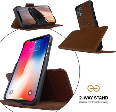 Dreem Fibonacci 2in1 Handyhülle Flipcase für iPhone XS Max | Magnetisches iPhone Case | TPU Etui Led