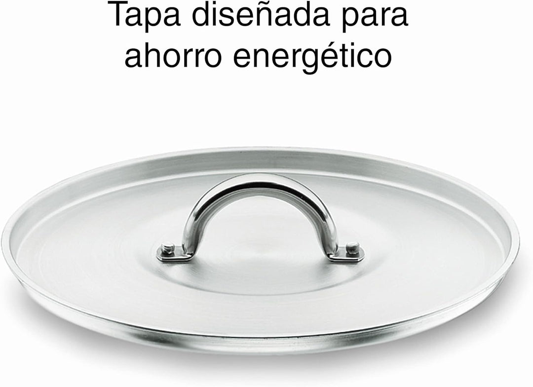 Lacor 20134 Hoher Suppentopf mit Deckel 34 cm, Silber 34 Ø(cm) / 34 h(cm), 34 Ø(cm) / 34 h(cm)