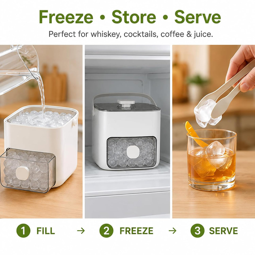 Klein Eiswürfelmaschine, Ice Cube Maker, 48 Stück Eiswürfel, einfaches Drücken, um das Eis zu lösen,
