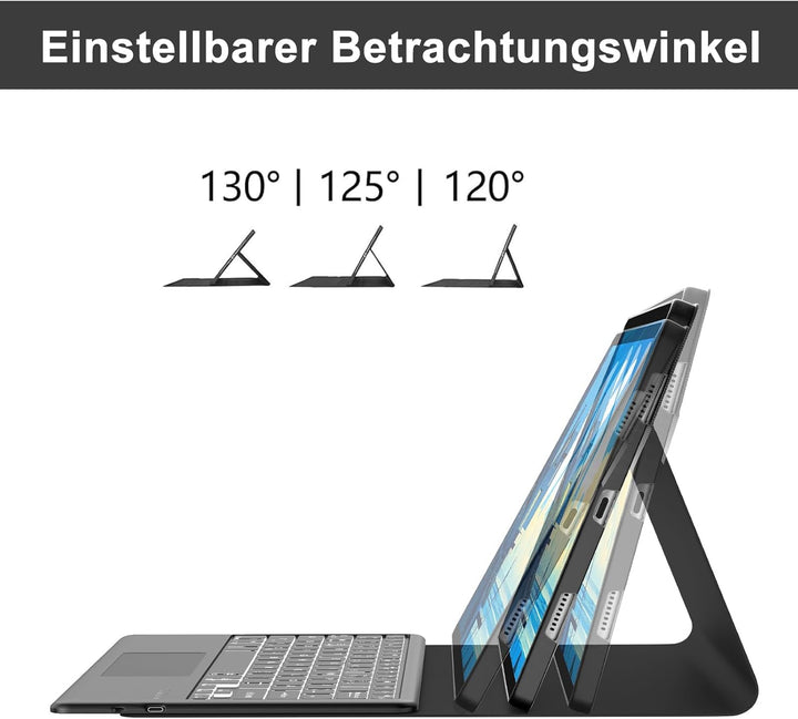 Tastatur für Lenovo Idea Tab Pro 12.7" 2025 mit Touchpad, Hülle mit Tastatur für Lenovo Idea Tab Pro