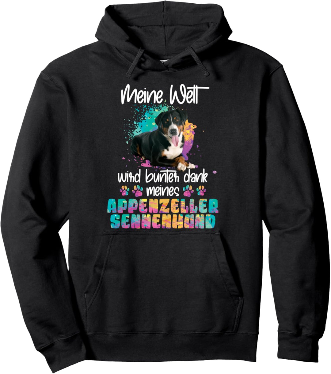 Dank meines Appenzeller Sennenhund Hunde Hundemama Bunt Pullover Hoodie