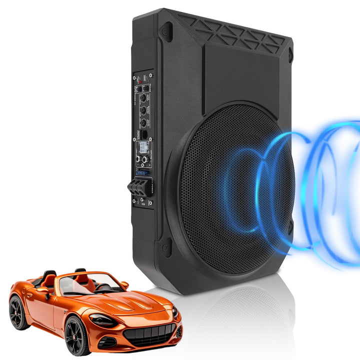 10 Zoll Aktiv Subwoofer, Ultra Dünn 800W 2.5 Ohm, Unter Sitz für Fahrzeug Sound-System, mit Controll
