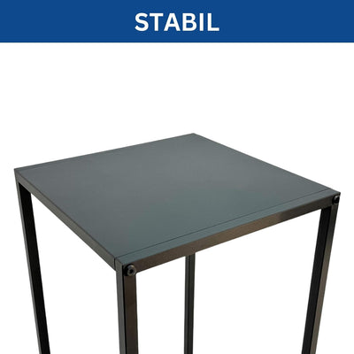 DanDiBo Pflanzenständer Metall Schwarz Eckig 2er Set 60 cm und 70 cm Beistelltisch Blumenhocker Blum