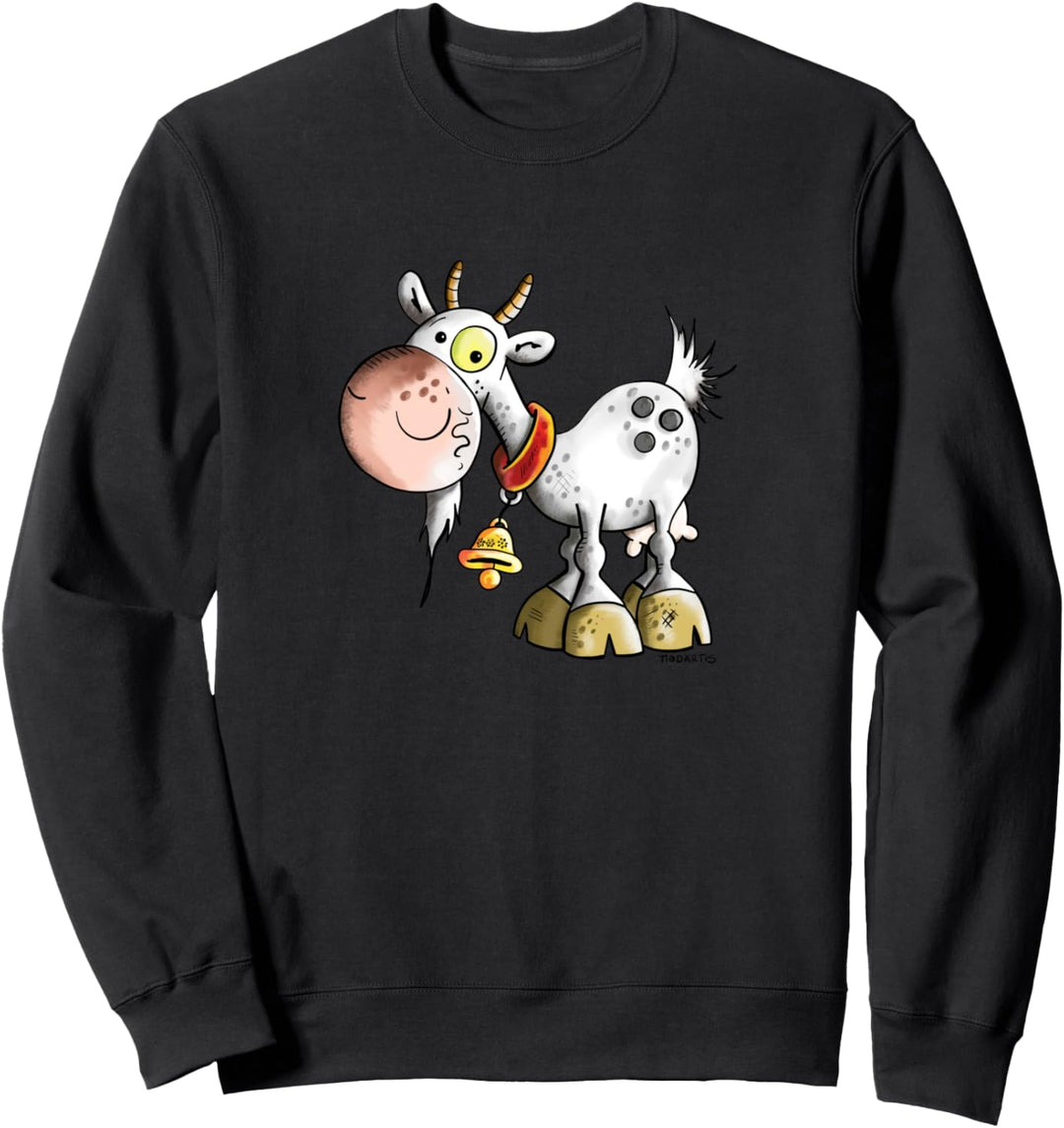 Happy Ziege für Ziegen Freunde I Tiermotiv I Bauernhof Tiere Sweatshirt