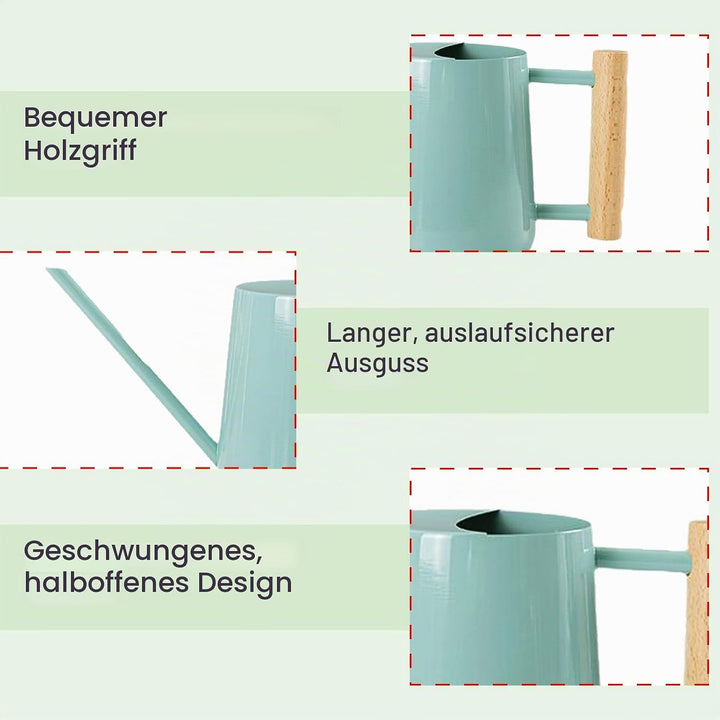 1L Giesskanne Zimmerpflanzen, (1000 ml) 35 Oz Metall Edelstahl Klein Giesskanne mit Langem Auslauf u