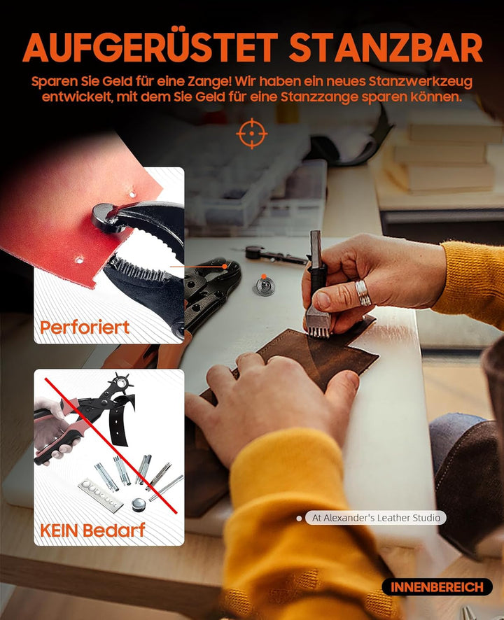 Druckknopf Set Mit Zange, Verstellbares Druckknopf-Setter-Werkzeug, EnthäLt 40 SäTze 15-Mm-DruckknöP