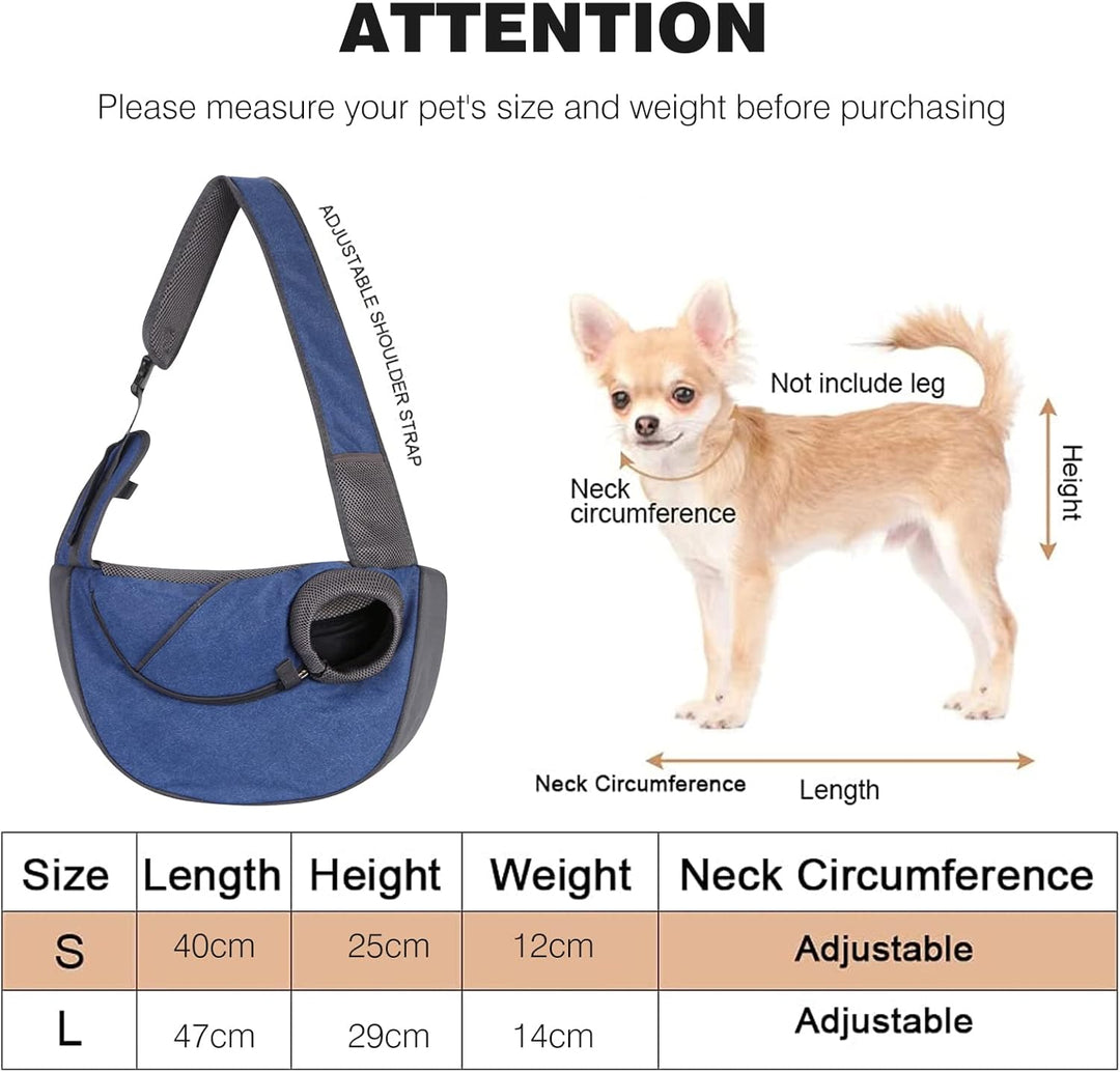 PETCUTE Hundetragetasche,Tragbar Verstellbare Tragetasche Hund, Atmungsaktives Mesh Hundetasche mit