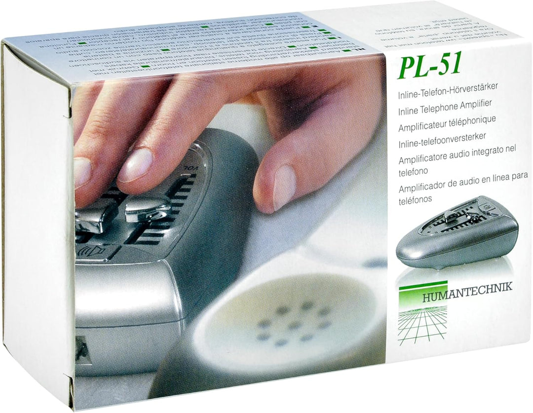 Humantechnik PL-51 – In-Line-Verstärker für Telefon, Silber