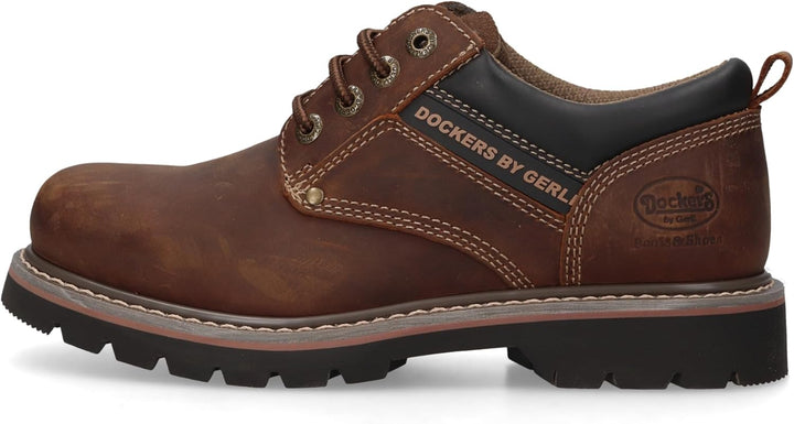 Dockers by Gerli Herren Low-Top Sneaker, Männer Schnürschuhe,wasserabweisend 41 EU Desert 460, 41 EU