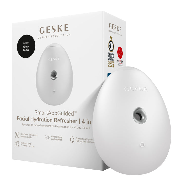 GESKE | SmartAppGuided™ Facial Hydration Refresher | 4 in 1 | Wasserzerstäuber | Gesichtsdampfer | W