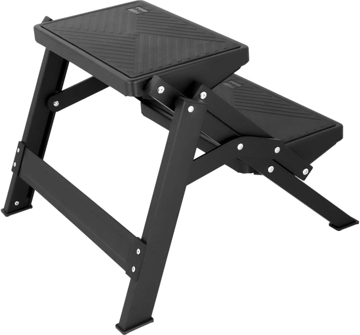 BERGER AluStep Duo Trittstufe | Klappbarer Camping Doppeltritt aus Aluminium