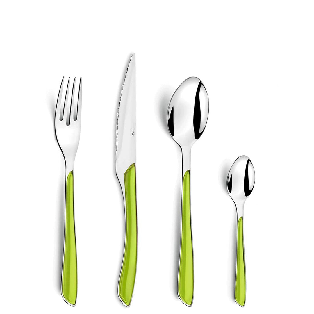 Amefa ECLAT Besteck Set aus Edelstahl rostfrei, Essbesteck 24-teilig, für 6 Personen, hochwertige Ku