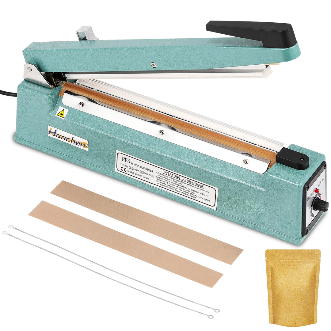 Hanchen Heisssiegelmaschine mit Klinge Tragbares Heisssiegelgerät Tisch Schweissgerät 200mm~500mm Im