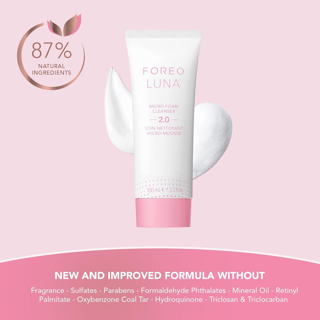 FOREO LUNA Micro-Foam Cleanser 2.0 – Gesichtsreinigung – Vitamin E - Aminosäuren - Mitesserentferner