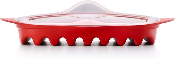 Lékué Microwave Bacon Cooker, rot, 28,2 x 6 x 24,9 cm