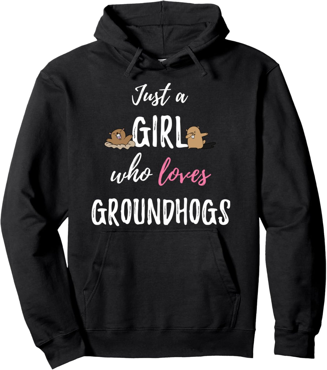 Nur ein Mädchen, das Murmeltiere liebt Pullover Hoodie