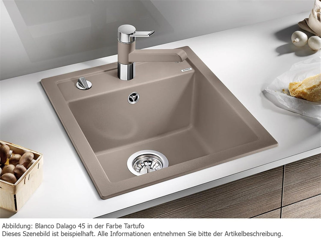 BLANCO DALAGO 45 | SILGRANIT anthrazit | Einbauart: Einbau von Oben | mit Ablauffernbedienung | 45er
