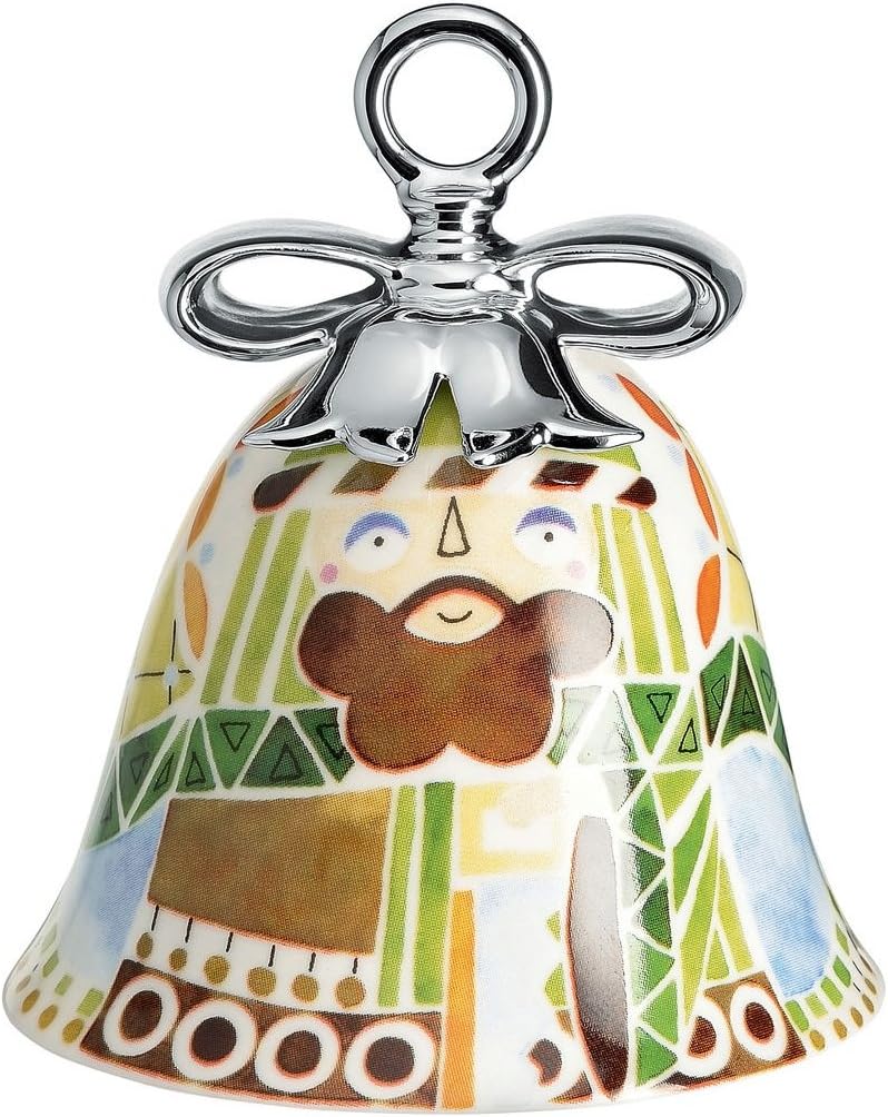 Alessi Weihnachttsschmuck, Porzellan, Bunt, 7.2 x 7.2 cm