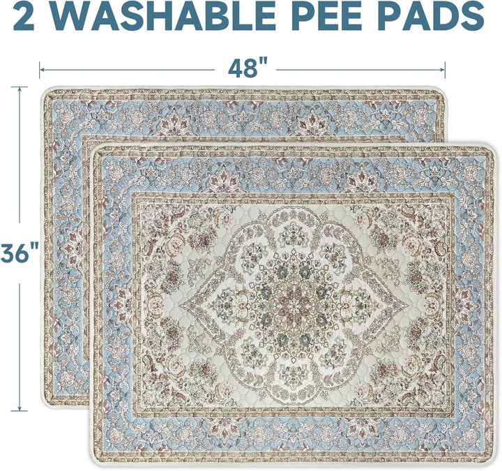 Waschbare Pinkelpads für Hunde, 2 Stück Wiederverwendbare Puppy Pads 122x92cm Super saugfähige wasse