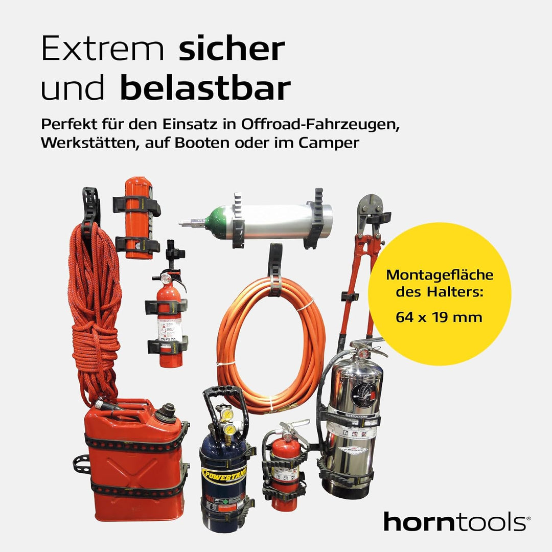 horntools Quick Fist Halterung 25-57 mm - 2 STK - Traglast jeweils 11 kg - Robuste Werkzeughalter fü