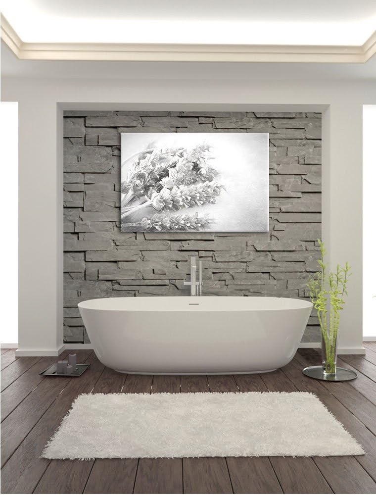 Pixxprint getrockneter Lavendel Kunst als Leinwandbild/Grösse: 100x70 cm/Wandbild/Kunstdruck/fertig