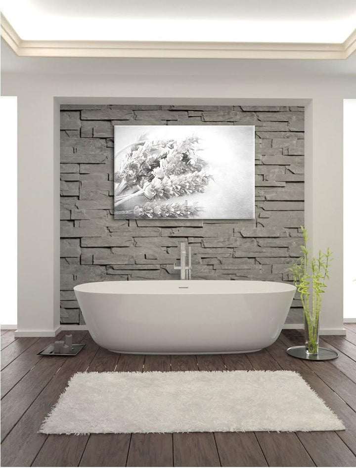 Pixxprint getrockneter Lavendel Kunst als Leinwandbild/Grösse: 100x70 cm/Wandbild/Kunstdruck/fertig