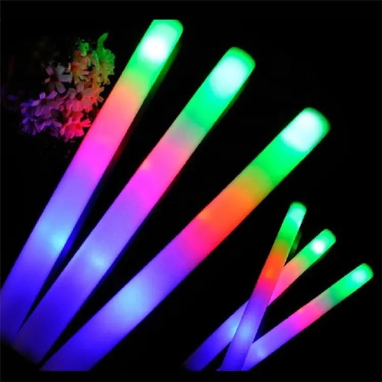 20 LED-Leuchtstäbchen aus Schaumstoff für 1-3 Tage