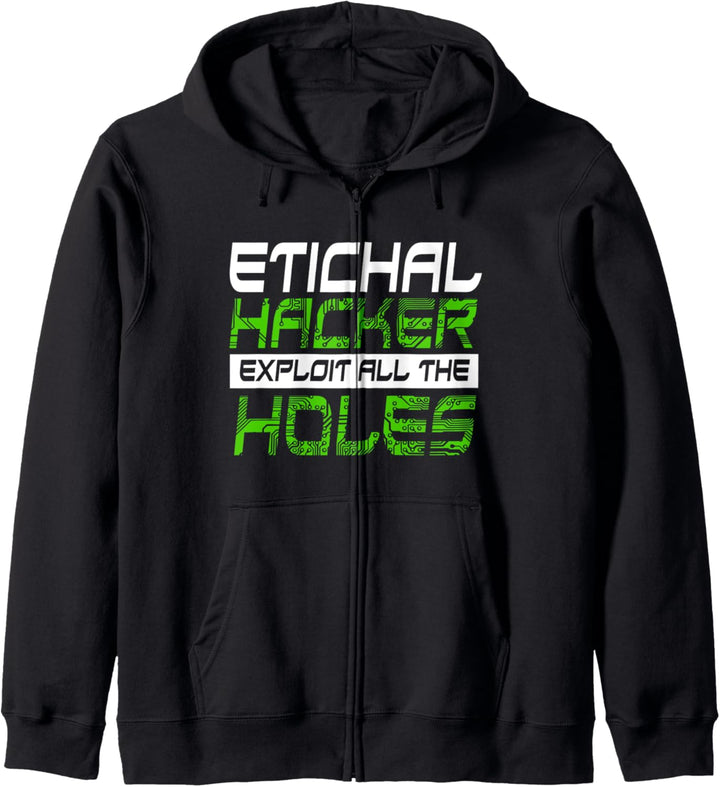 Ethical Hackers Exploit All Holes White Hat Hacker Gift Kapuzenjacke
