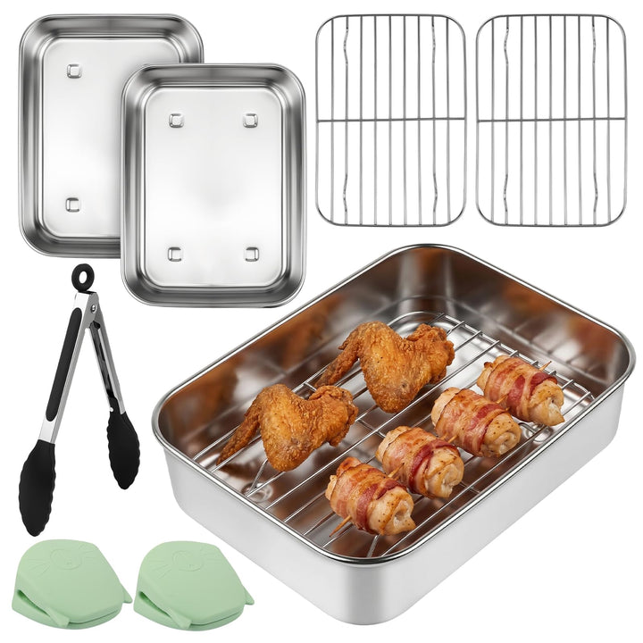 Airfryer Zubehör Set für Ninja 7,6L/ 9,5L/ 10,4L – 6-tlg. Heissluftfritteuse Zubehör für AF500EU AF4