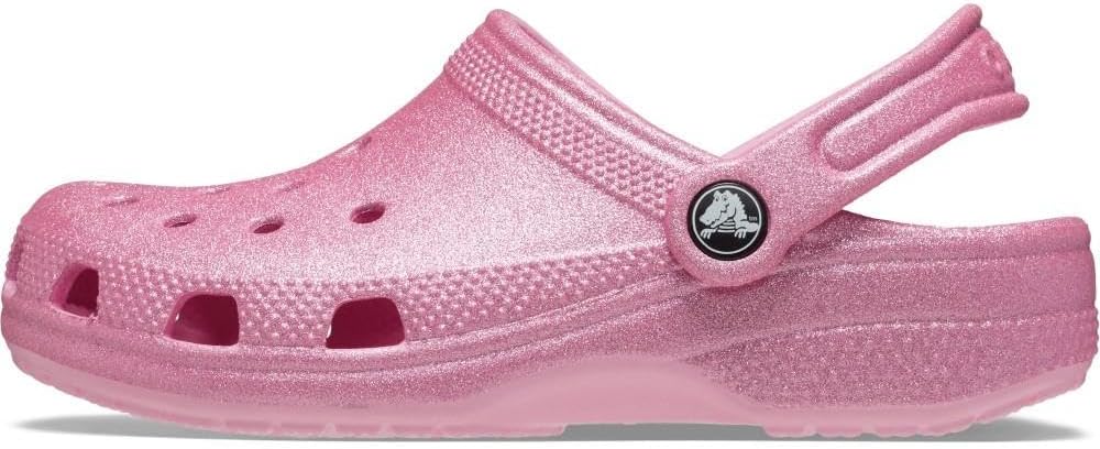 Crocs Unisex Kinder Classic Glitter Clog K Holzschuh 29/30 EU Rosa Tweed Glitzer, 29/30 EU Pktg Pink