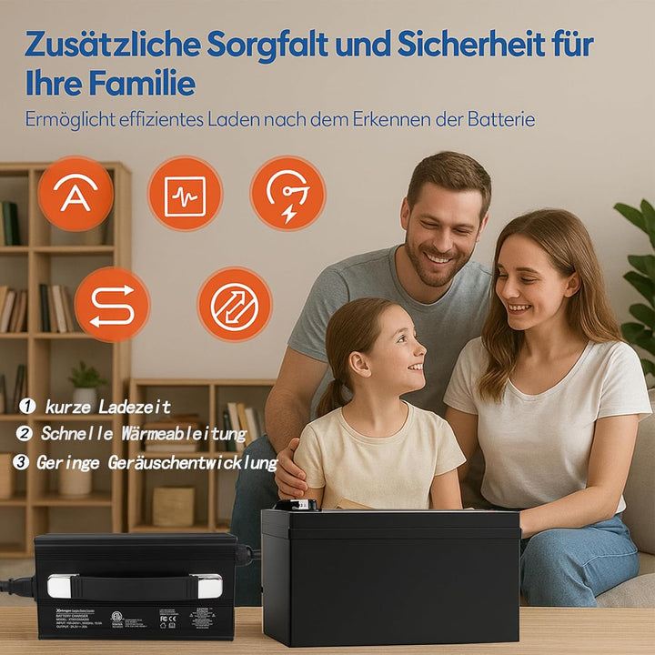 29,2V 20A LiFePO4 Ladegerät für 24V Lithium Deep Cycle Akkus | mit Mehreren Schutzfunktionen von Woh