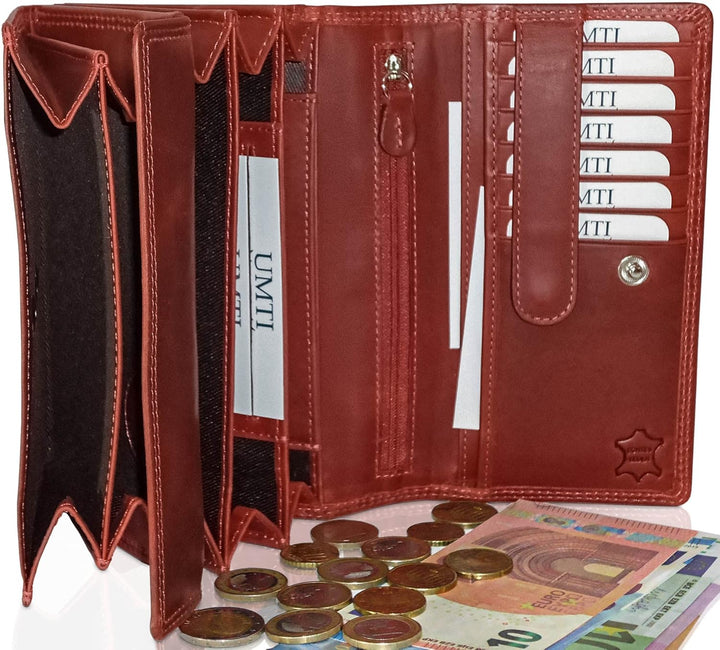 Leder Damenbörse Damen Geldbörse Börse 23- (99A) Damen Portemonnaie Damen Geldbörsen Damen Geldbeute