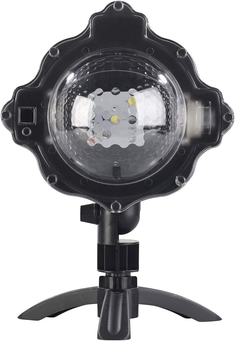 Lunartec Schnee Projektor: LED-Kugellampe mit Schneefall-Effekt und Ausschalt-Timer, weiss, IP44 (Sc