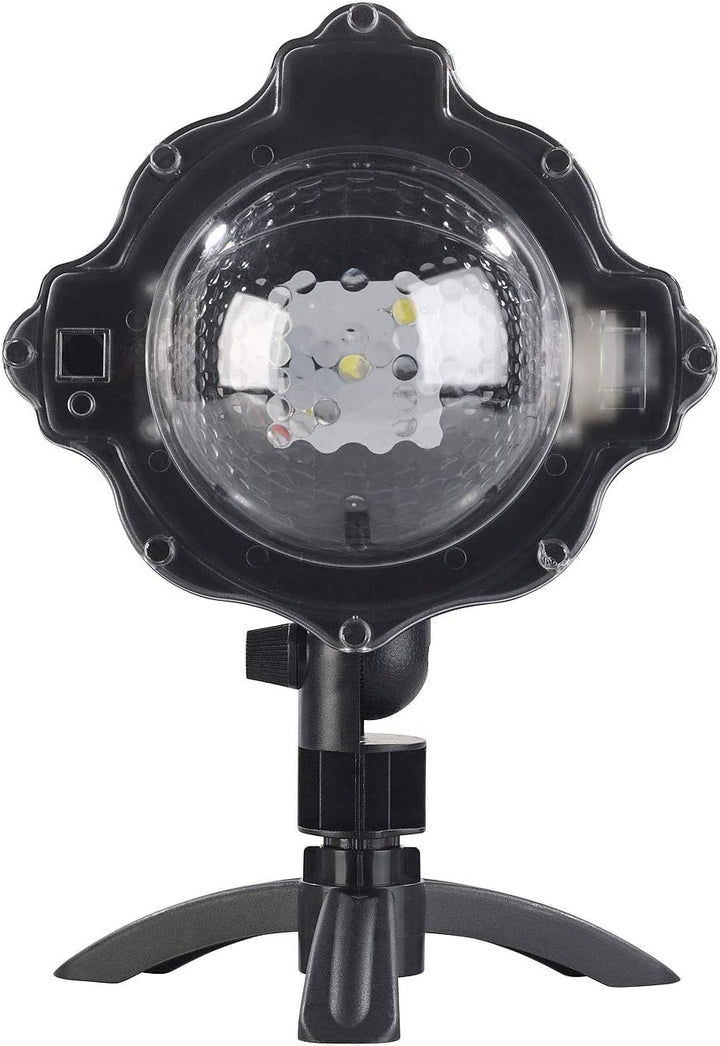 Lunartec Schnee Projektor: LED-Kugellampe mit Schneefall-Effekt und Ausschalt-Timer, weiss, IP44 (Sc