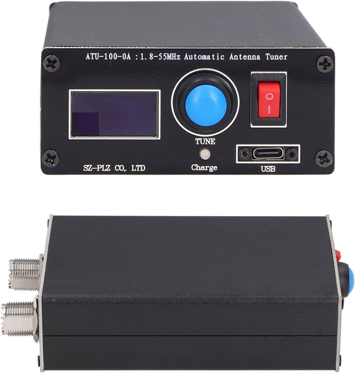 ATU-100 1,8–55 MHz Antennentuner, Automatischer 100-W-Mini-Antennentuner mit 0,96-Zoll-OLED-Display,