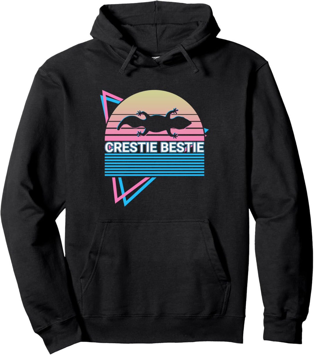 Bestie von Crestie Retro Crestie Bestie mit Haubengecko Pullover Hoodie