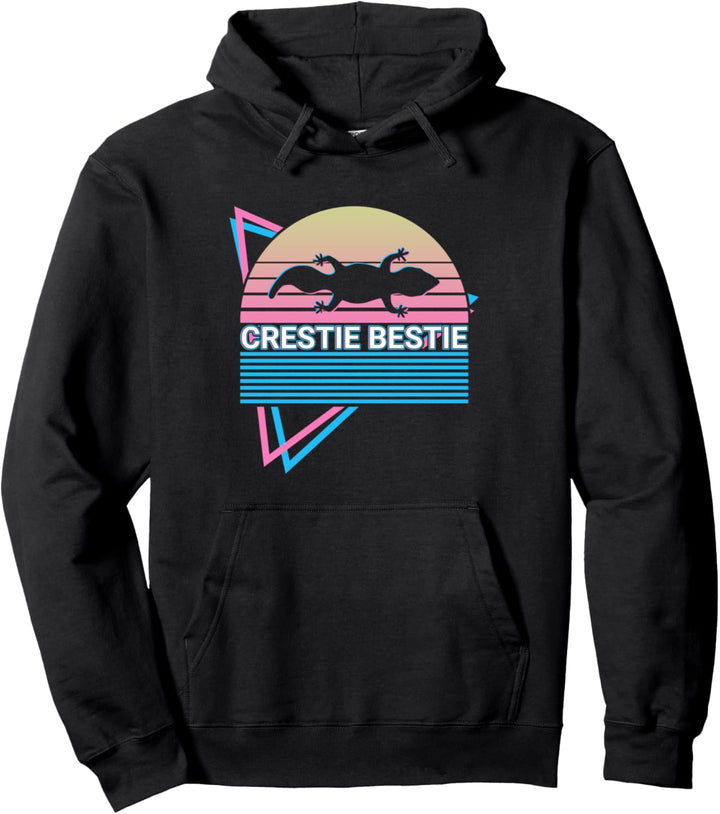 Bestie von Crestie Retro Crestie Bestie mit Haubengecko Pullover Hoodie