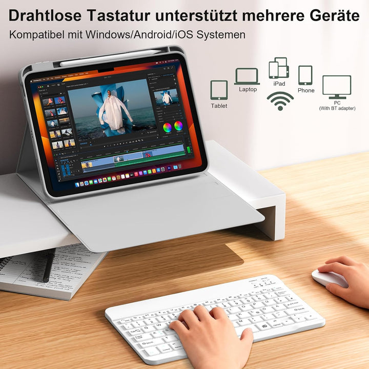 Tastatur Hülle für iPad Air 11 Zoll M3/M2 (2025/2024), iPad Air 5./4. Generation 2022/2020 10,9 Zoll