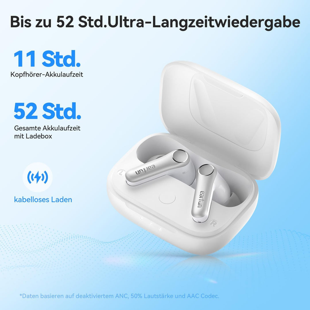 EarFun Air Pro 4 Bluetooth Kopfhörer mit Adaptive Hybride Geräuschunterdrückung, aptX Lossless, Hi-R