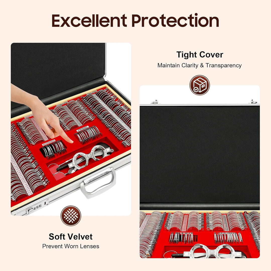 266 Optische Metallrandgläser Optometrie-Testgläser Optometrie-Kit Optometrie-Koffer mit Testrahmen