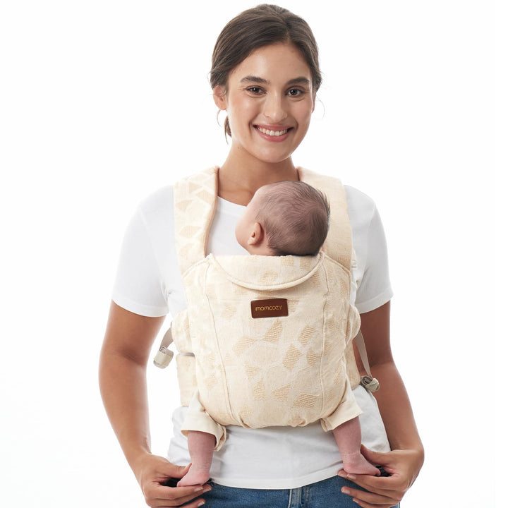 Momcozy Babytrage Neugeborene ab Geburt | Ergonomische Tragehilfe mit Nackenstütze | Leicht & sicher